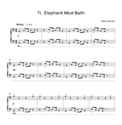 Tanner, Mark -Eye Tunes ZooKeepers Just White Notes! for solo piano - Digital Download