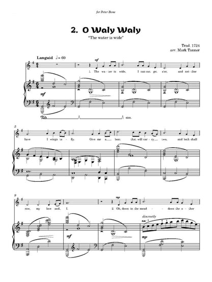 Tanner, Mark - Folk Songs Volume 1 Eight folk songs, arranged with exquisite piano accompaniments - Digital Download