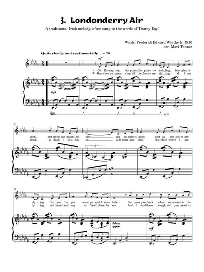 Tanner, Mark - Folk Songs Volume 1 Eight folk songs, arranged with exquisite piano accompaniments - Digital Download