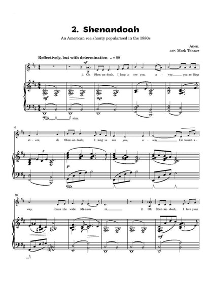 Tanner, Mark - Folk Songs Volume 2 Eight folk songs, arranged with exquisite piano accompaniments - Digital Download