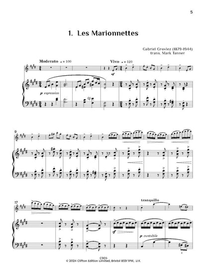 Grovlez L’Almanach aux images arr. Tanner (Flute & Piano)