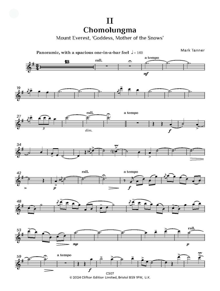 Tanner, Mark: Himalayan Suite for flute & piano