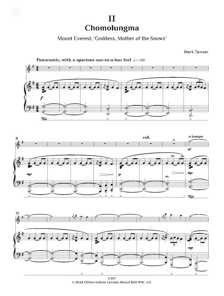 Tanner, Mark: Himalayan Suite for flute & piano