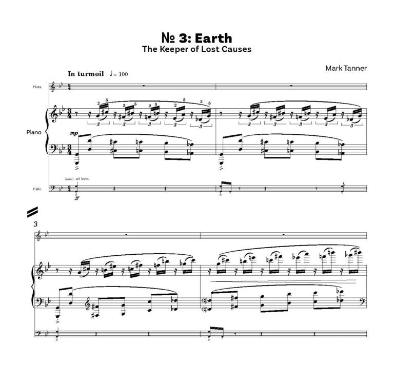 Tanner, Mark: The Planets (Flute, Cello & Piano)