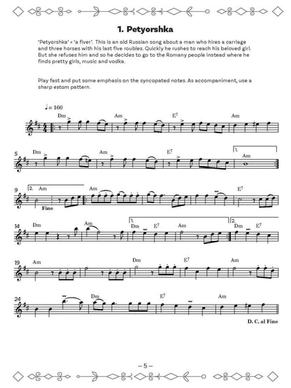 Gypsy Music for C Instruments (Flute or Oboe) - Digital Download