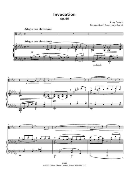 Beach, Amy: Invocation Op. 55 transcribed for Viola and Piano - Digital Download