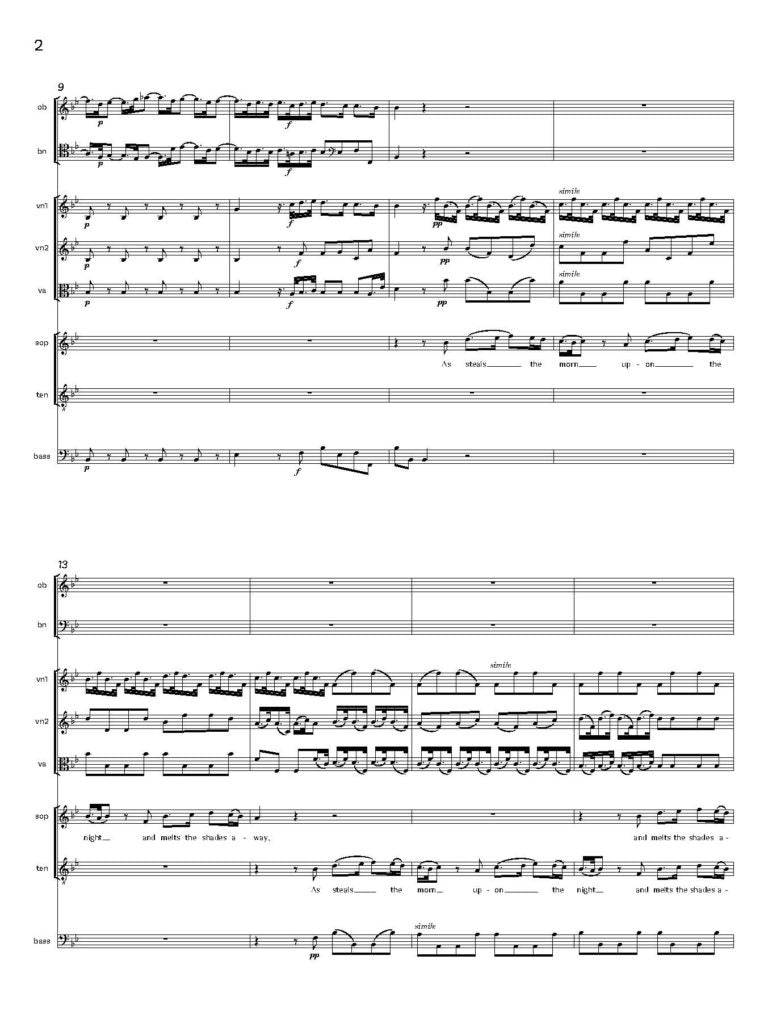 Handel: As Steals the Morn from L’Allegro, il pensoroso ed il Moderato (Full Score and Parts)