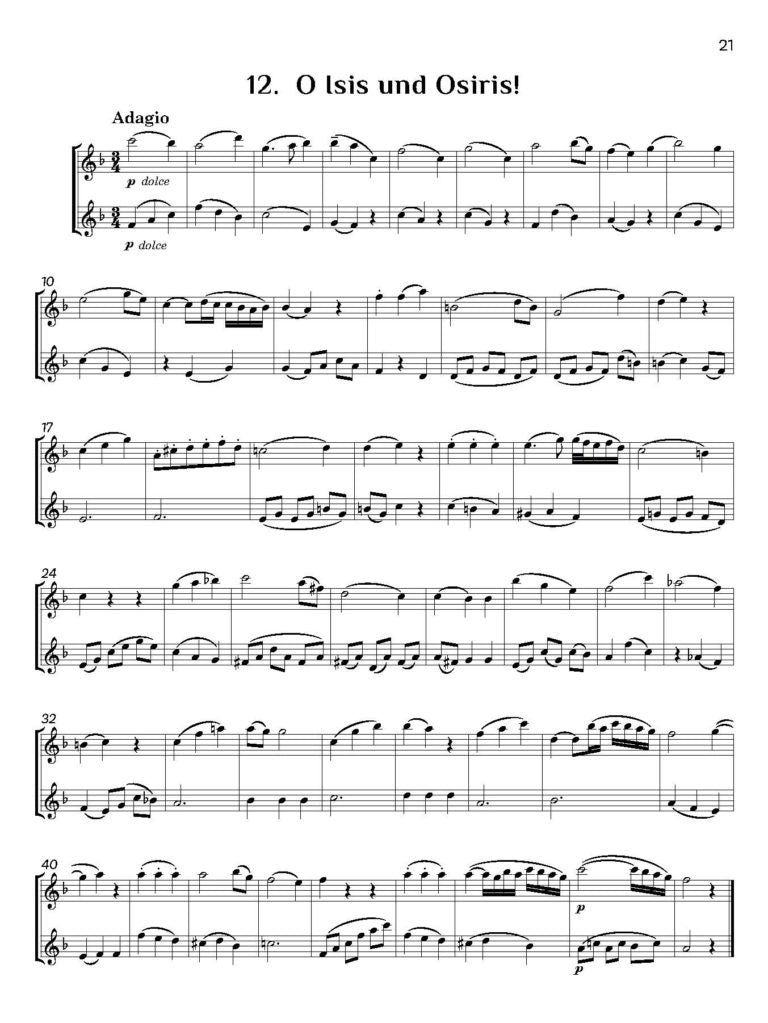 Mozart:: Seventeen Flute Duets from The Magic Flute