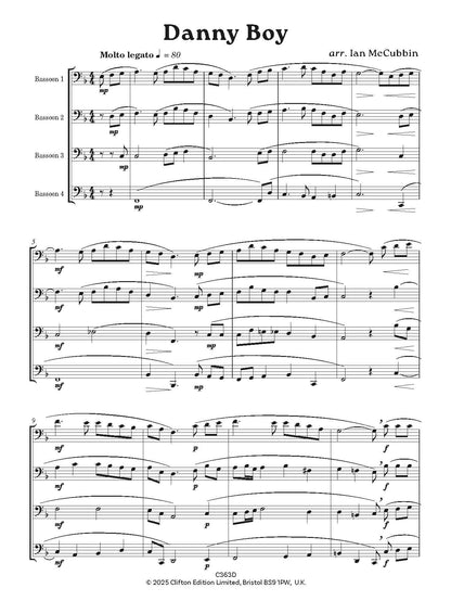 Danny Boy for Bassoon ensemble arr by Ian McCubbin- Digital Download