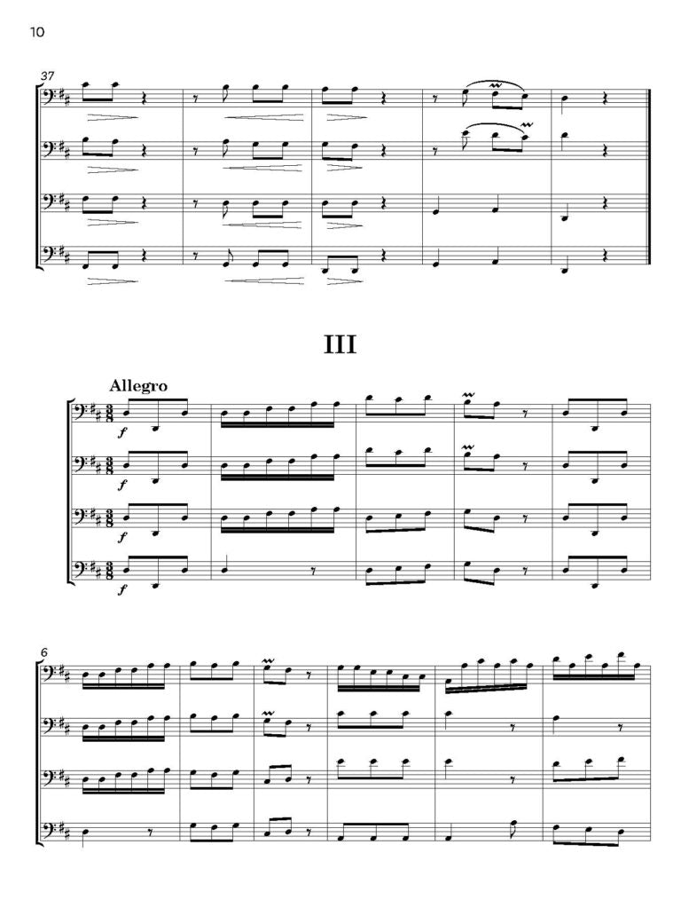 Corrette , Michel - Concerto Le Phenix  for 4 Bassoons (or Cellos) - Digital Download