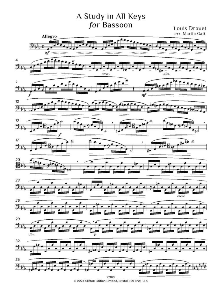 Drouet, L - A Study in All Keys from “Study in all Keys” for Flute- Digital Download