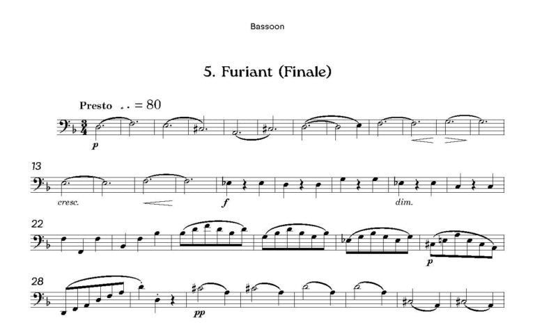 Dvorak - Czech Suite for wind quintet - Digital Download