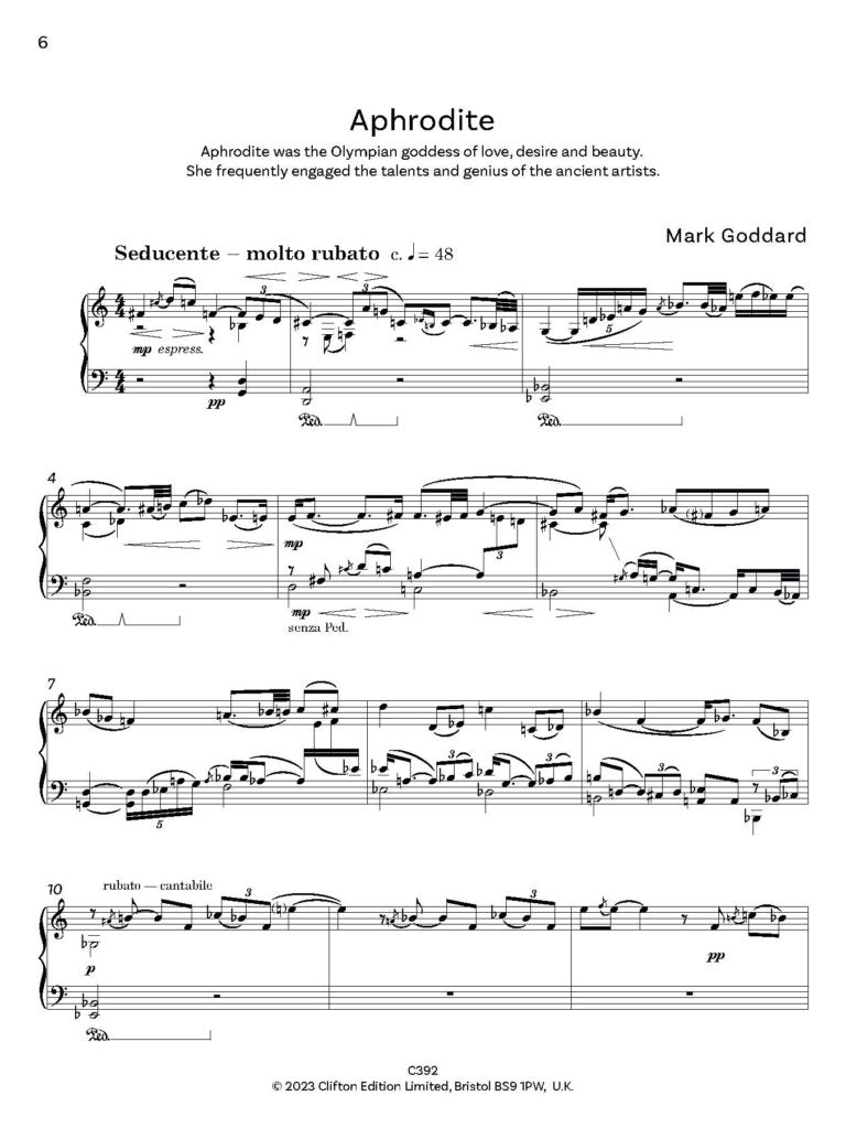 Goddard, Mark: About The Gods – Piano