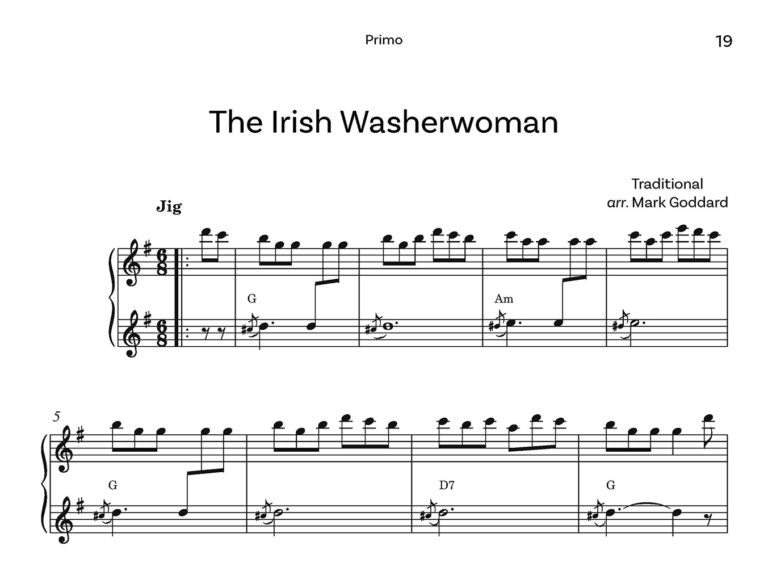 Irish Folk Music for Piano Duet: arr. Mark Goddard