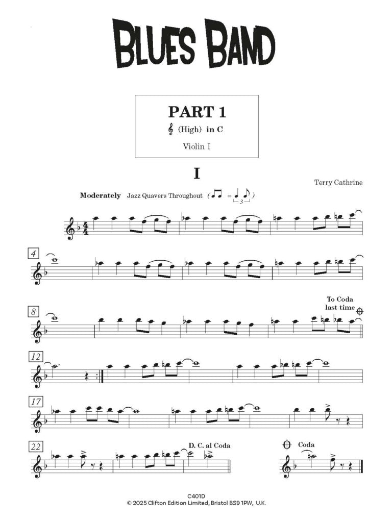 Terry, Catherine - Blues Band Strings for Flexible Ensemble