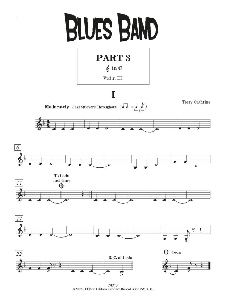 Terry, Catherine - Blues Band Strings for Flexible Ensemble