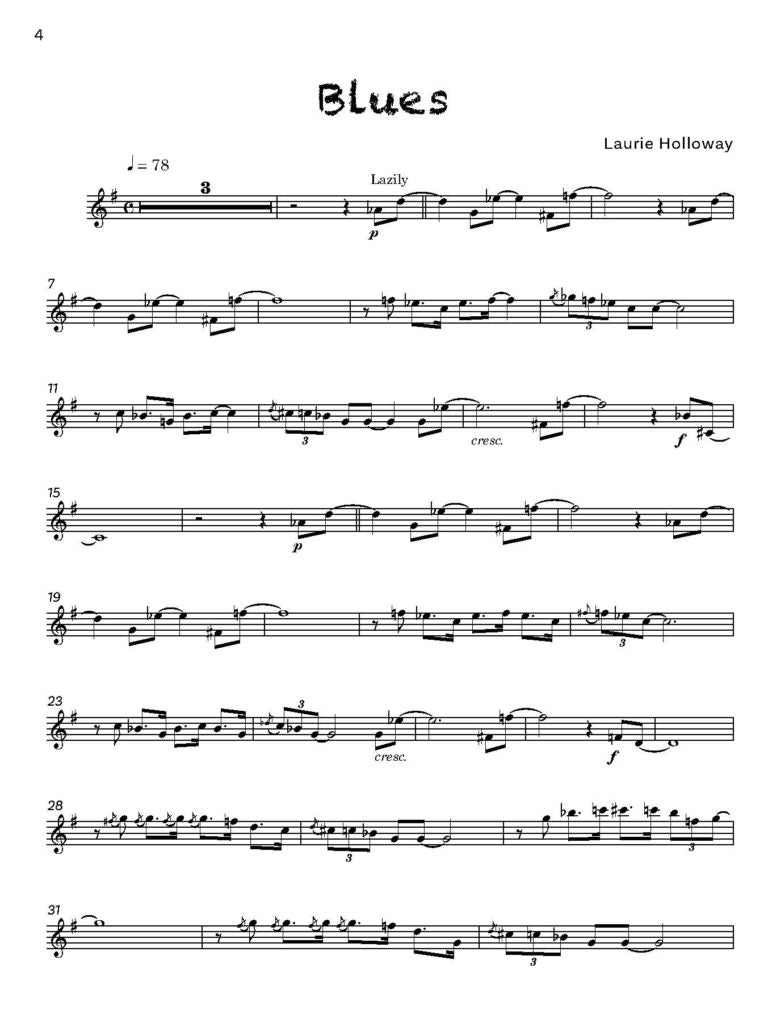 Holloway, Laurie: Jazz Suite for Clarinet in B flat & Piano - Digital Download