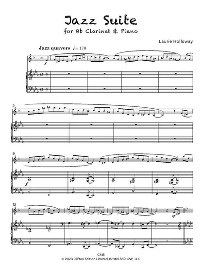 Holloway, Laurie: Jazz Suite for Clarinet in B flat & Piano