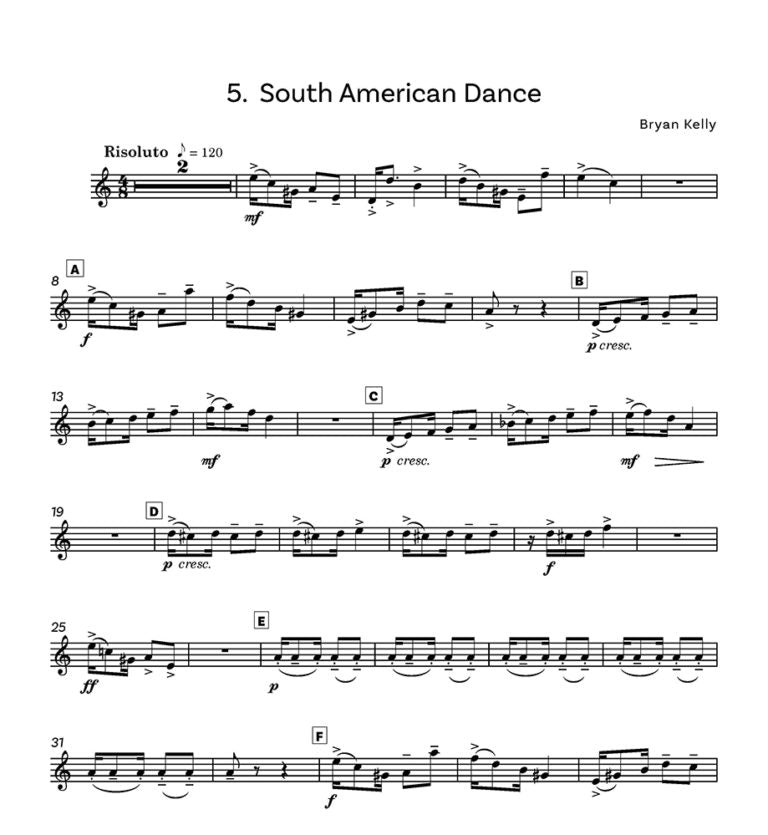 Kelly, Bryan - Trasimeno Suite Five Easy Pieces for oboe/flute and piano - Digital Download