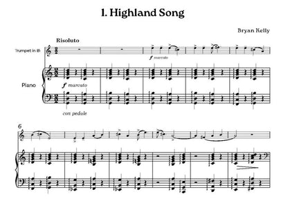 Kelly, Bryan - Travelogue for trumpet and piano- Digital Download