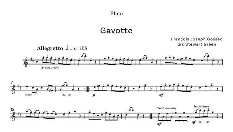 Four Classic Melodies arr. Green for Flute and Harp