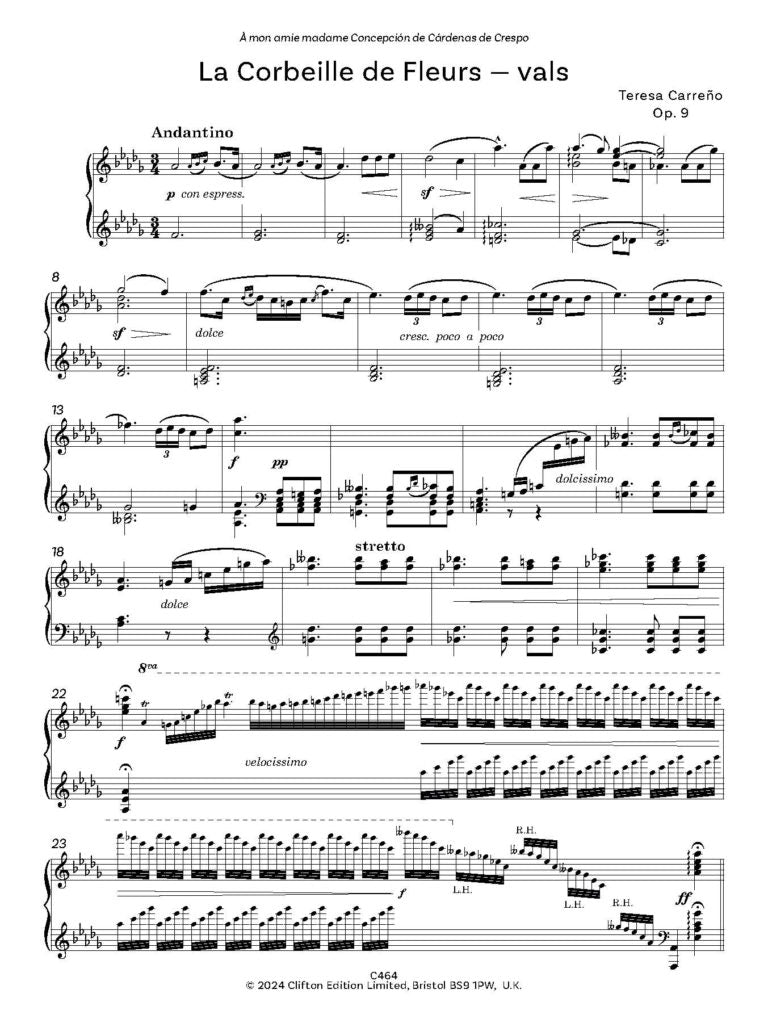 Carreño, Teresa: Part 1 of 2 – Venezuelan Treasures for Piano Volume 4