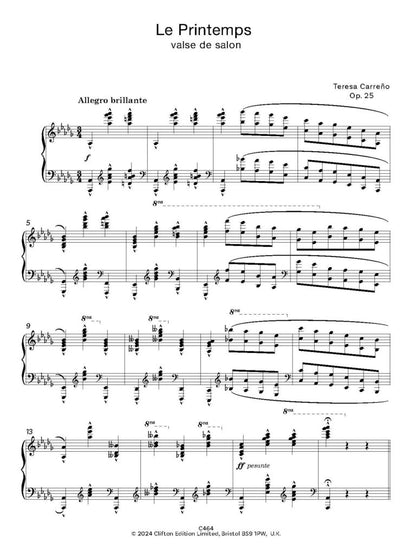 Carreño, Teresa: Part 1 of 2 – Venezuelan Treasures for Piano Volume 4