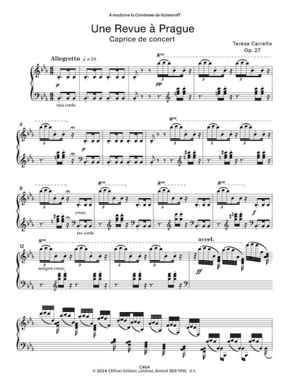 Carreño, Teresa: Part 1 of 2 – Venezuelan Treasures for Piano Volume 4