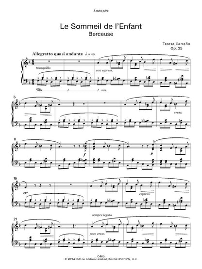 Carreño, Teresa: Part 2 of 2 – Venezuelan Treasures for Piano Volume 5