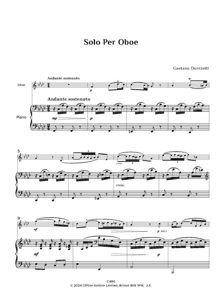 A Nineteenth Century Collection for Oboe & Piano Volume 2