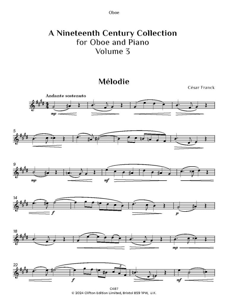 A Nineteenth Century Collection for Oboe & Piano Volume 3