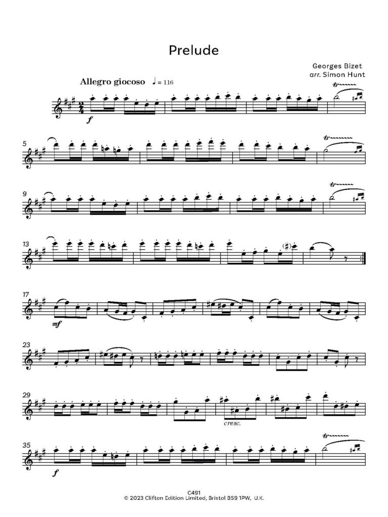 Hunt, S - A Bizet Notebook - a Fantasia on Carmen for solo flute