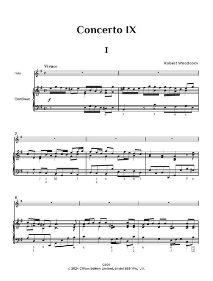 Woodcock, Robert: Flute Concerto No. 9 in E minor – Piano reduction and part