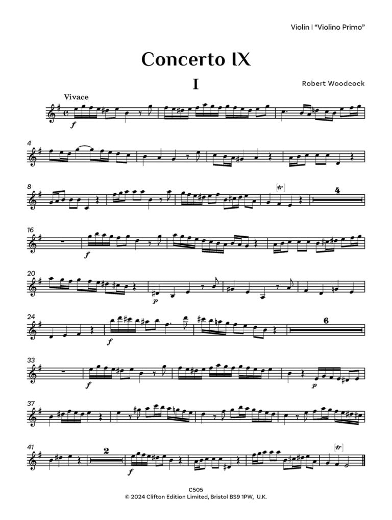 Woodcock, Robert: Flute Concerto No. 9 in E minor – Score and Parts - Digital Download