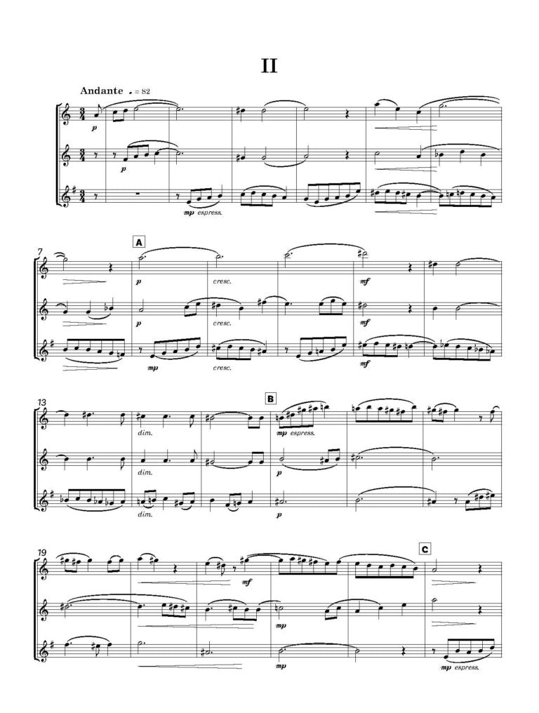 Chandler, Mary - Trio (1989) Score and Parts for oboe trio - Digital Download