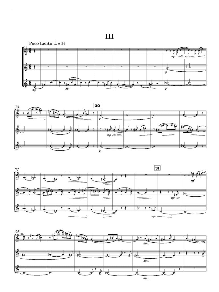 Chandler, Mary - Trio (1967)Woodwind Trio (Ob, Cl & Hn) Score and Parts - Digital Download