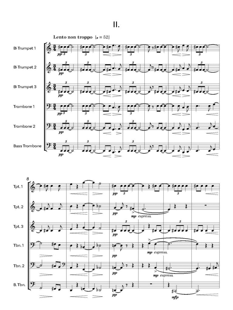 Chandler, Mary Sinfonietta (1955) for Brass Ensemble Score and Parts - Digital Download