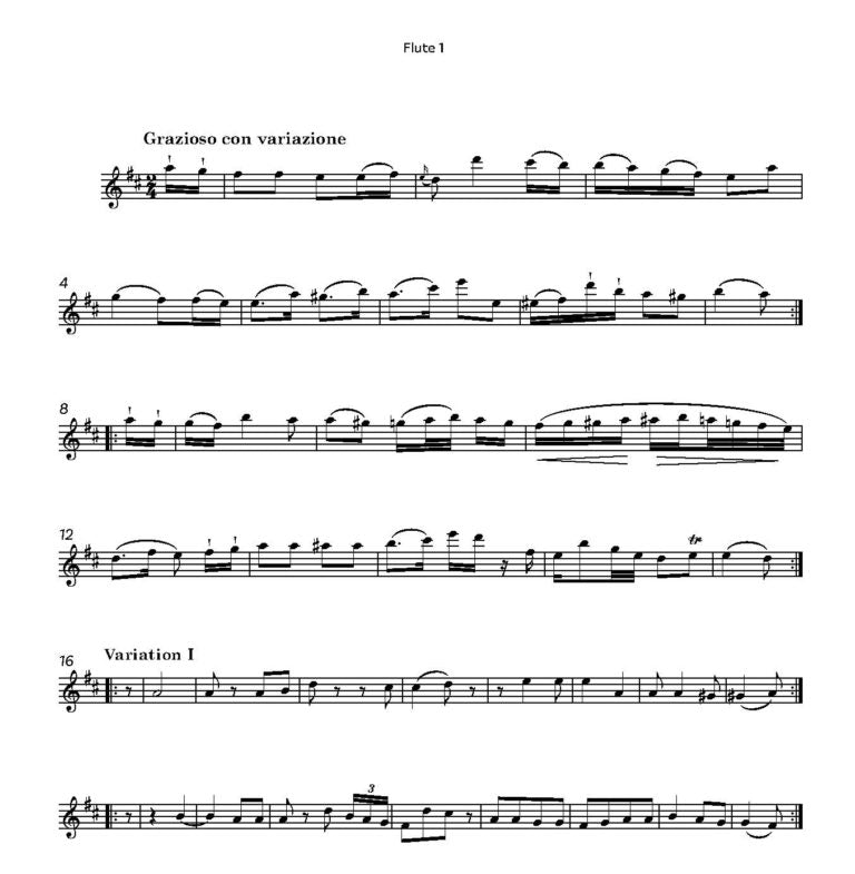 Devienne, Francois: Trio Op. 19 No. 1 for two flutes (vln) and bassoon (vc) -Digital Download