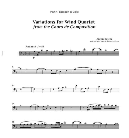 Reicha, Anton: Variations for Woodwind Quartet - Digital Download