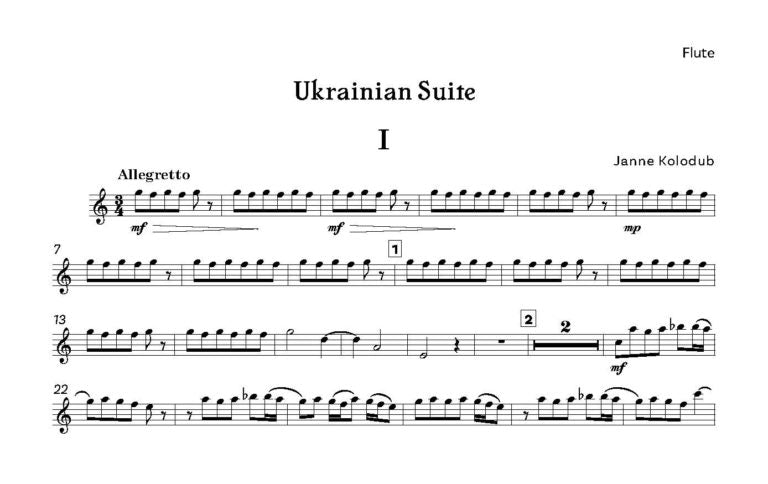 Kolodub, Janne: Ukrainian Suite for Wind Quintet - Digital Download