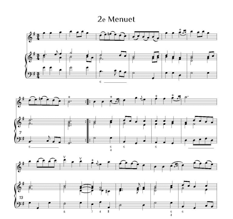 Hotteterre, J   - Suites in G minor Op. 2 Nos. 3a and 3b for Recorder- Digital Download