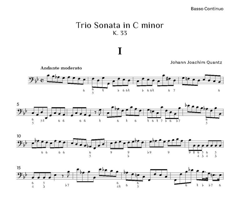 Quantz: Trio Sonata in C minor K.33 - Digital Download