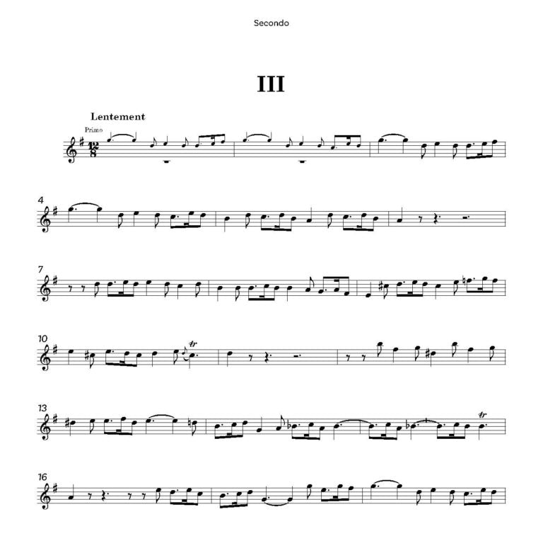 Quantz: Trio Sonata in E minor K.28 for 2 Flutes and Piano - Digital Download