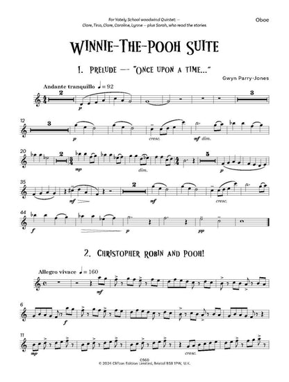 Parry- Jones, Gwyn - Winnie The Pooh Suite Score and Parts for wind quintet- Digital Download