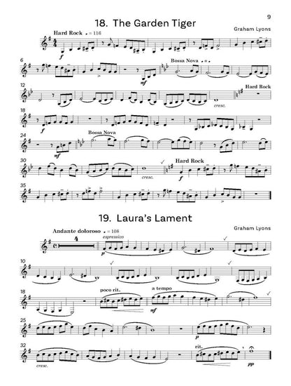 Lyons, Graham  - Compositions for Clarinet in Bb Volume 1 - Digital Download