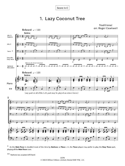 SaxPax -Flexible Saxophone Ensemble Trad. Arr. Roger Cawkwell- Digital Download