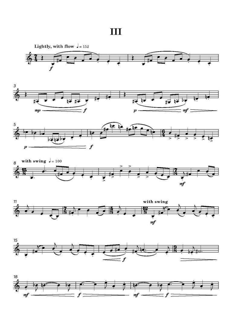 Opie, Duncan - Sonatina for Clarinet Solo - Digital Download