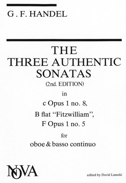 Handel - Three Authentic Sonatas for oboe and piano - Digital Download