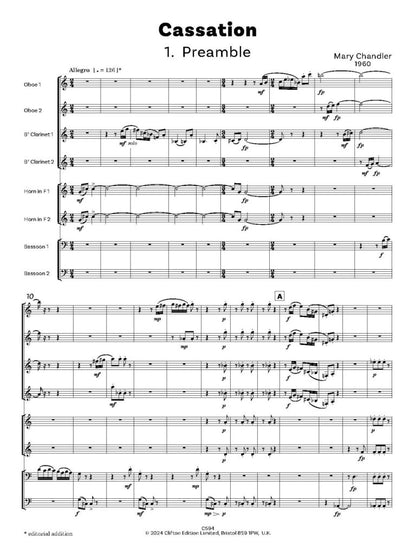 Chandler, Mary - Cassation - for wind Octet- Digital Download