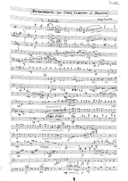 Chandler Mary Divertimento for reed trio - Digital Download